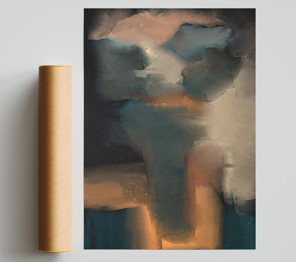 Teal And Amber Dreams Print