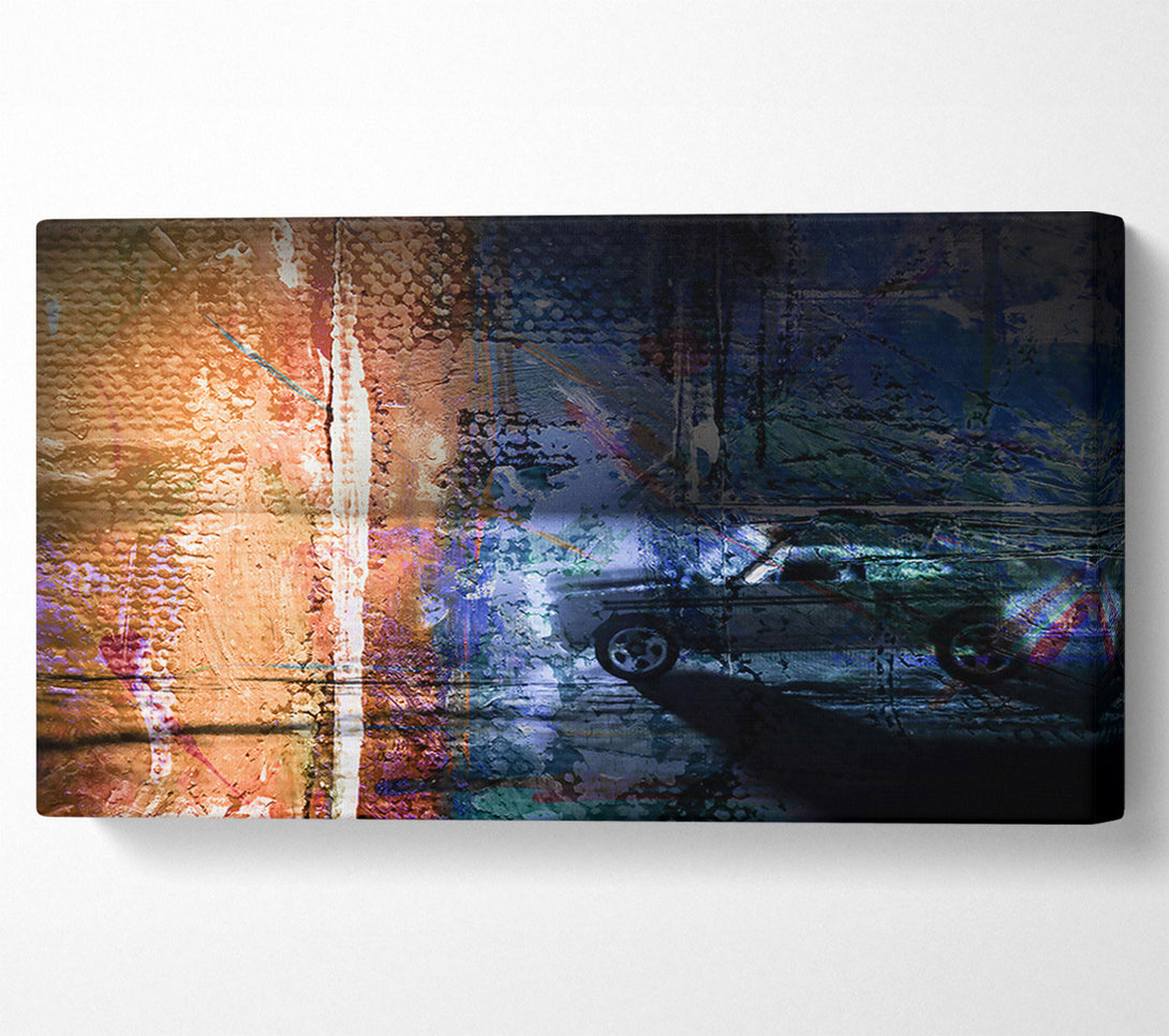  A Canvas Print of Blue Night Drive Canvas Wall Art
