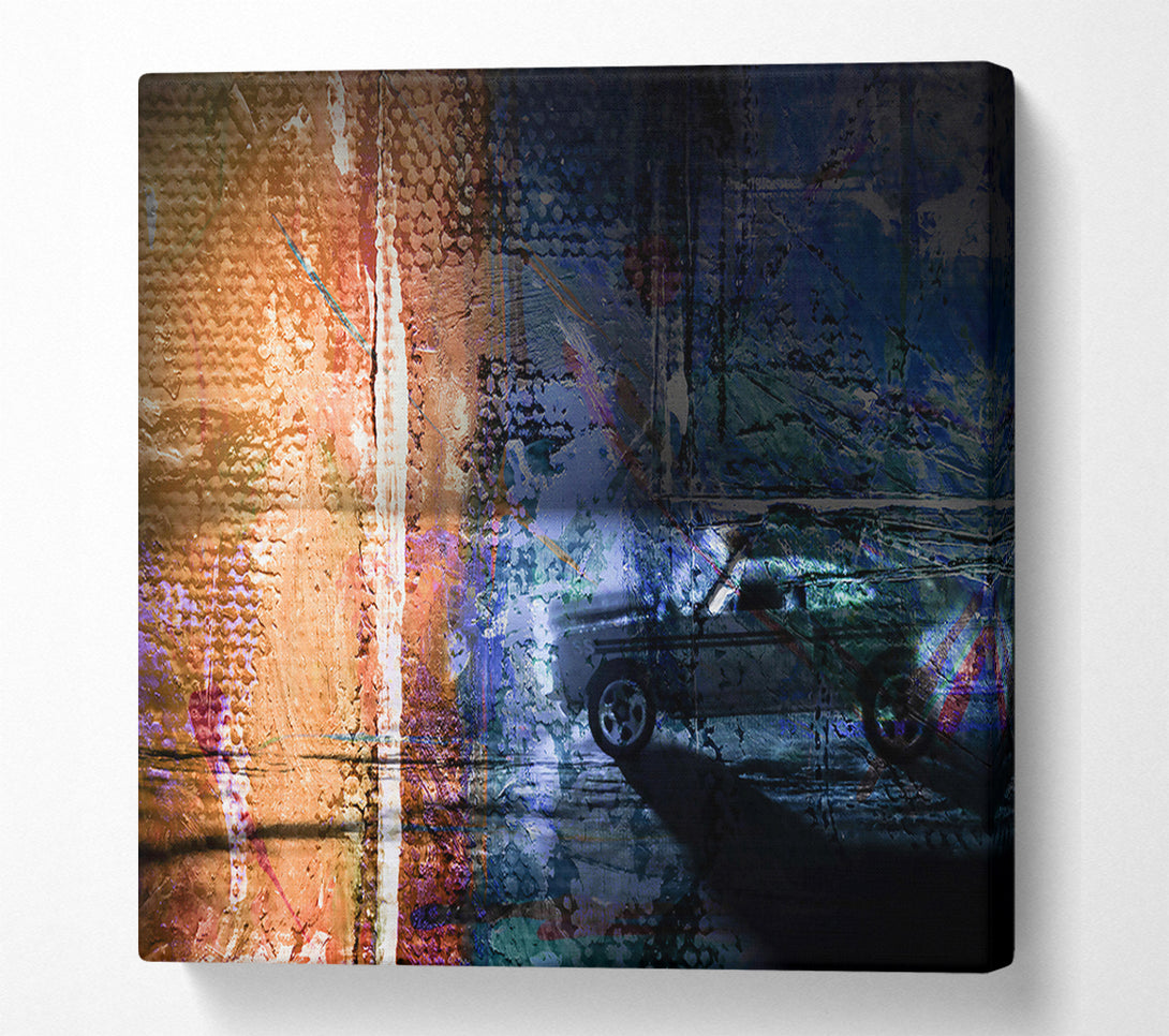  A Canvas Print of Blue Night Drive Canvas Wall Art
