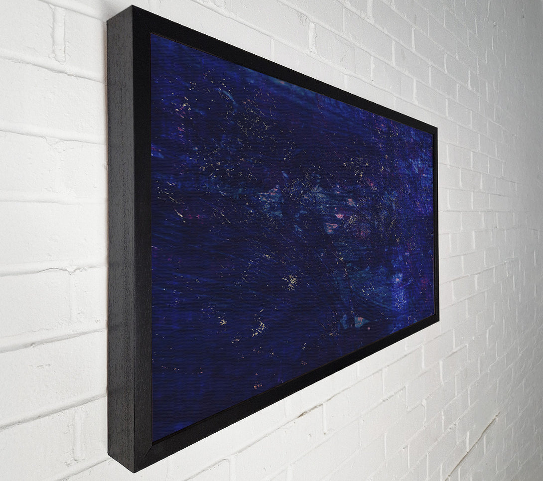  A Canvas Print of Indigo Abstract Strokes Canvas Art
