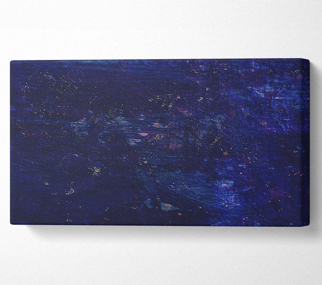  A Canvas Print of Indigo Abstract Strokes Canvas Art