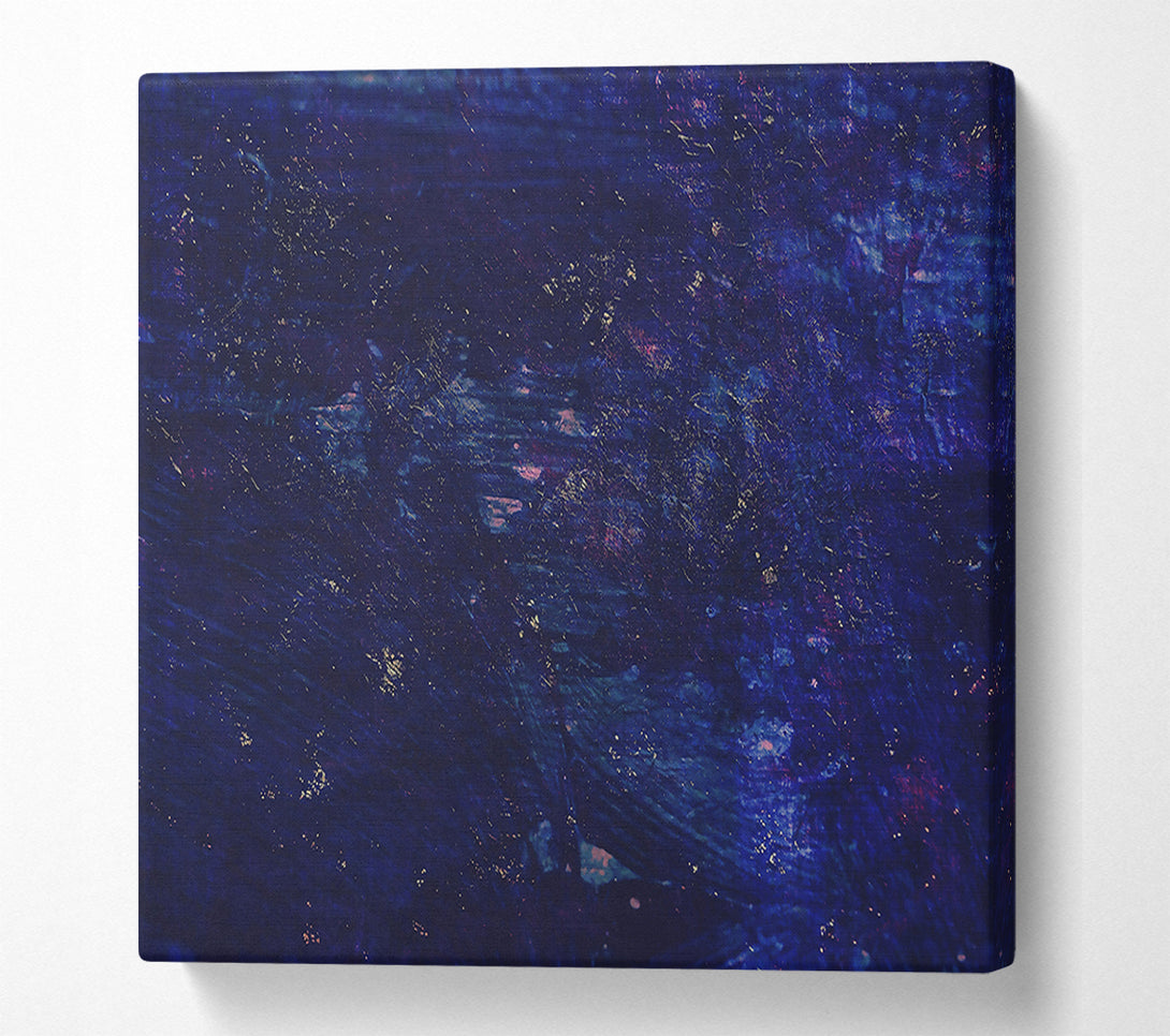  A Canvas Print of Indigo Abstract Strokes Canvas Art