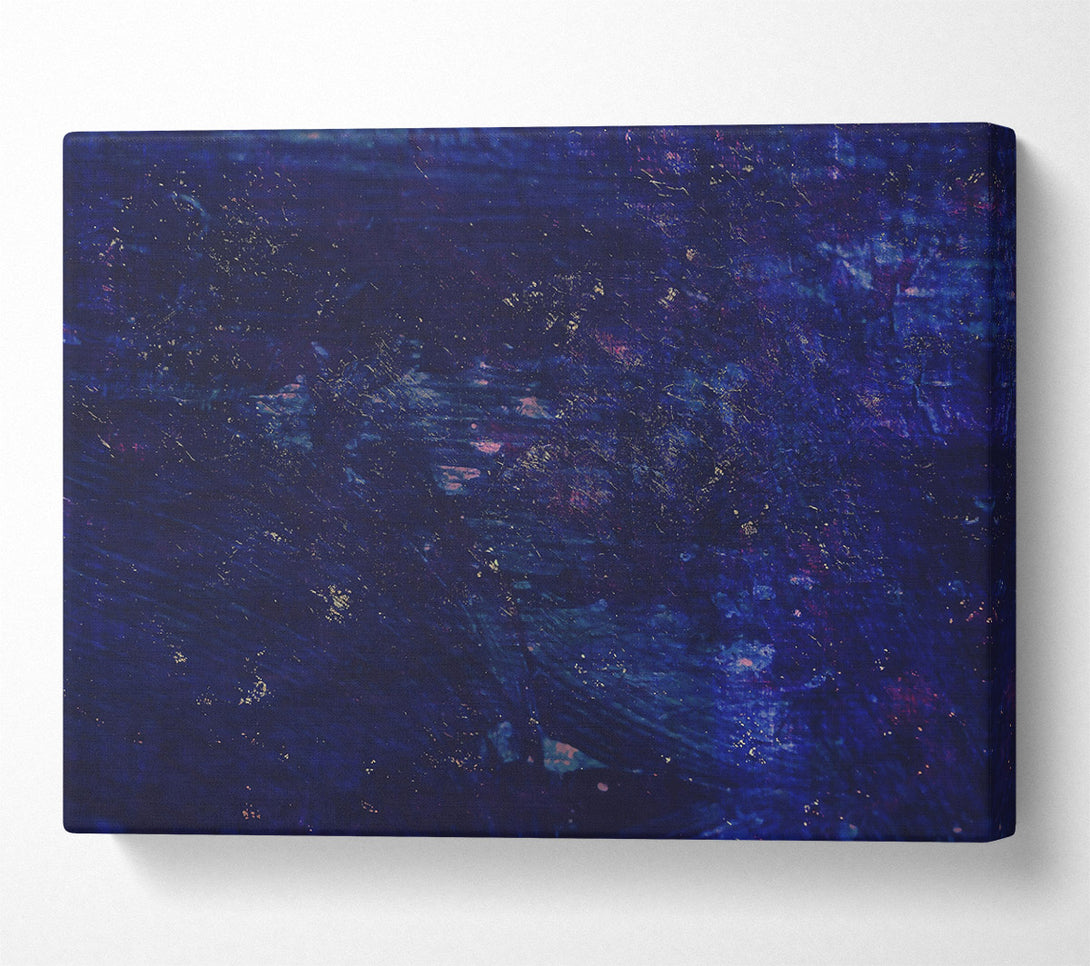  A Canvas Print of Indigo Abstract Strokes Canvas Art