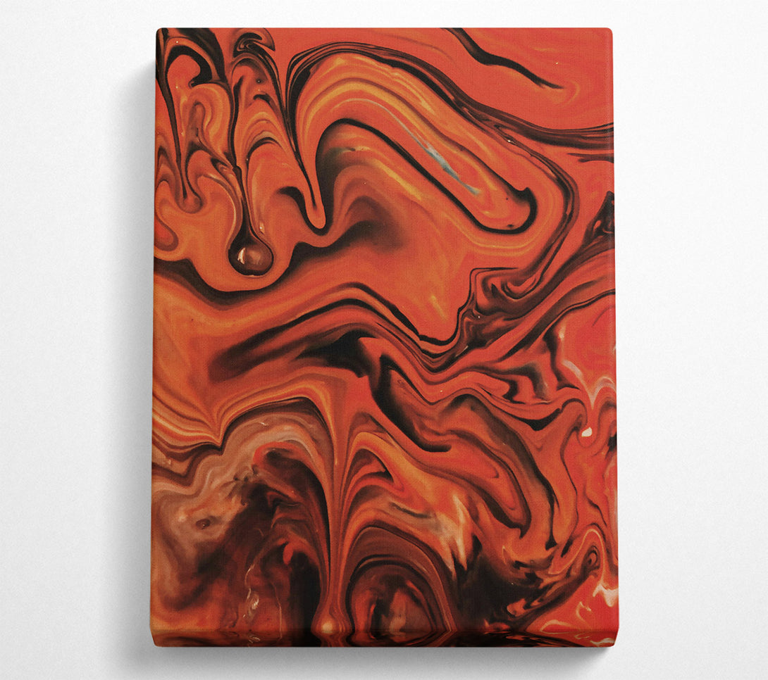  A Canvas Print of Crimson Swirls Of Ink. Canvas Wall Art