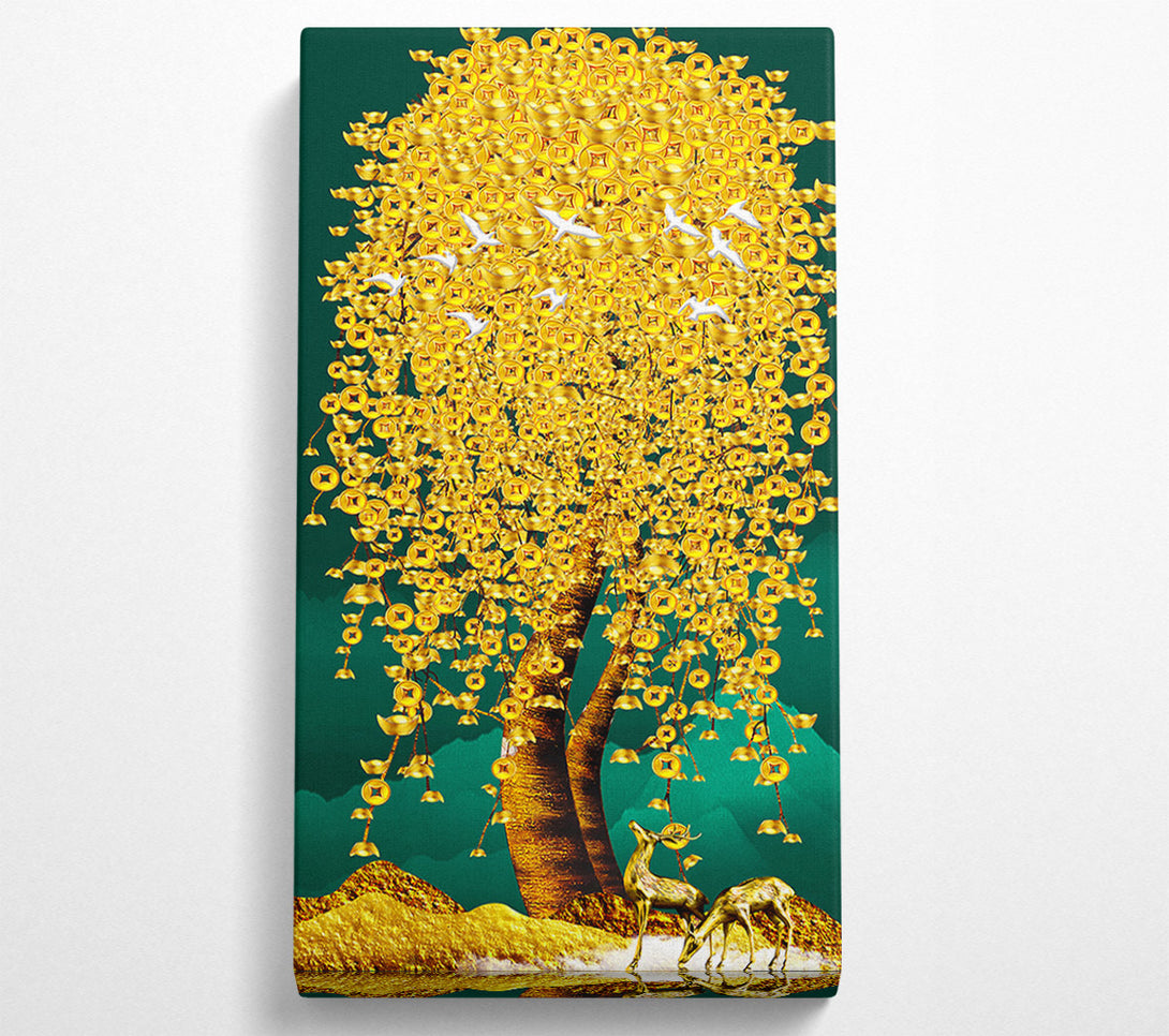  A Canvas Print of Gold Coin Tree Canvas Art