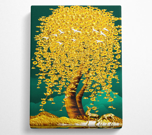  A Canvas Print of Gold Coin Tree Canvas Art