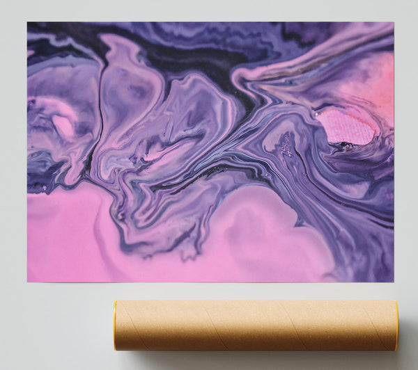 Pink & Purple Swirls Poster