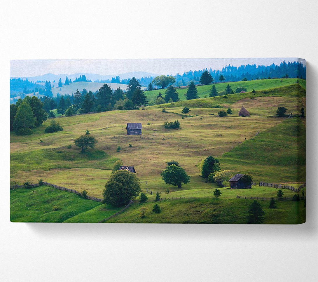  A Canvas Print of Green Rolling Hills Canvas Wall Art