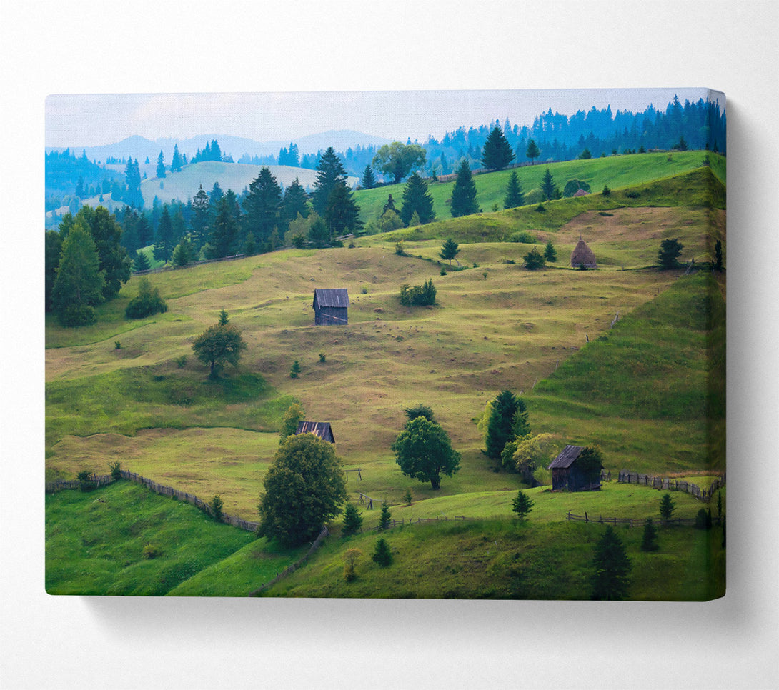  A Canvas Print of Green Rolling Hills Canvas Wall Art