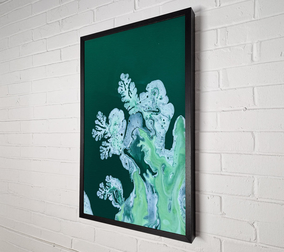  A Canvas Print of Emerald Branching Forms Canvas Print
