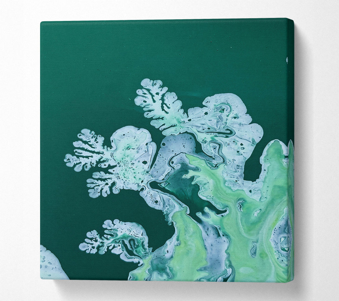 A Canvas Print of Emerald Branching Forms Canvas Print