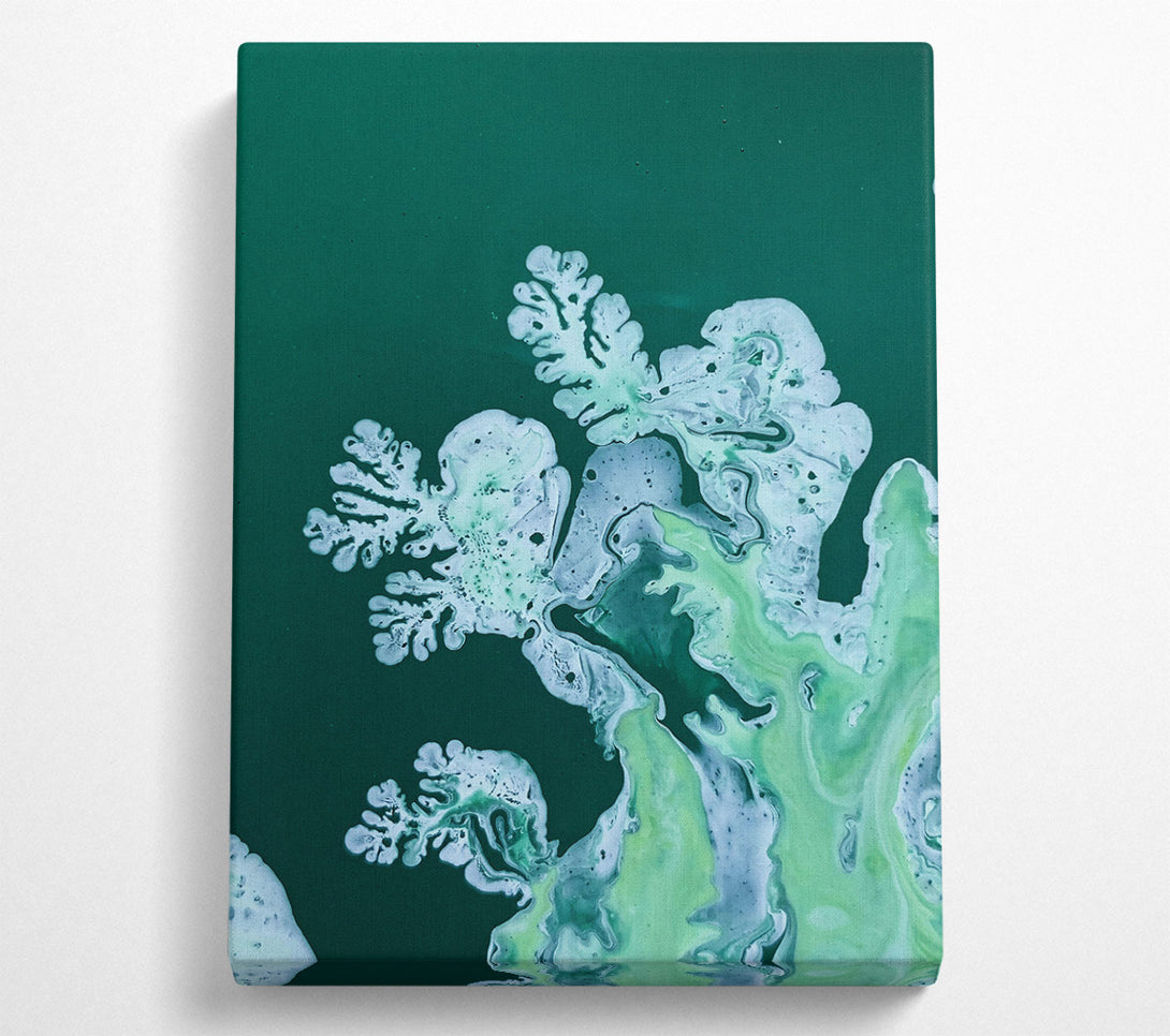  A Canvas Print of Emerald Branching Forms Canvas Print