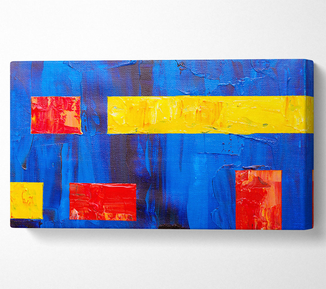  A Canvas Print of Blue Canvas Abstract Canvas Art