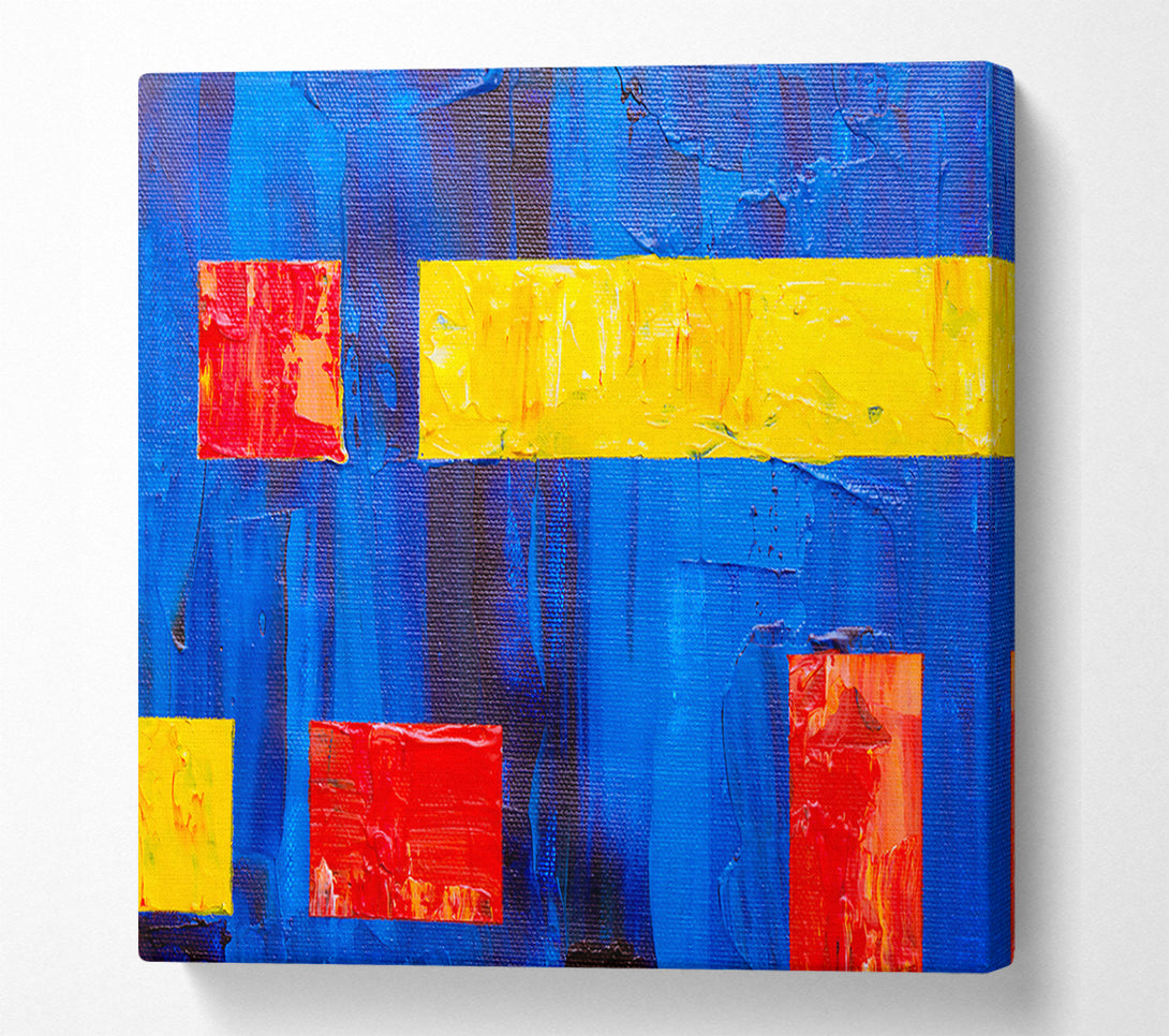  A Canvas Print of Blue Canvas Abstract Canvas Art
