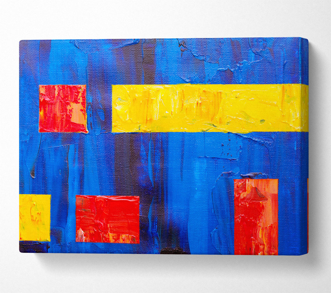  A Canvas Print of Blue Canvas Abstract Canvas Art