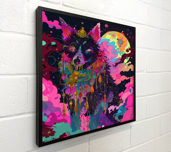 Pink Cosmic Wolf
