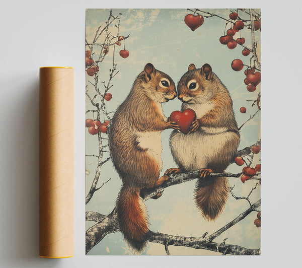 Red Love In Winter Giclee Print