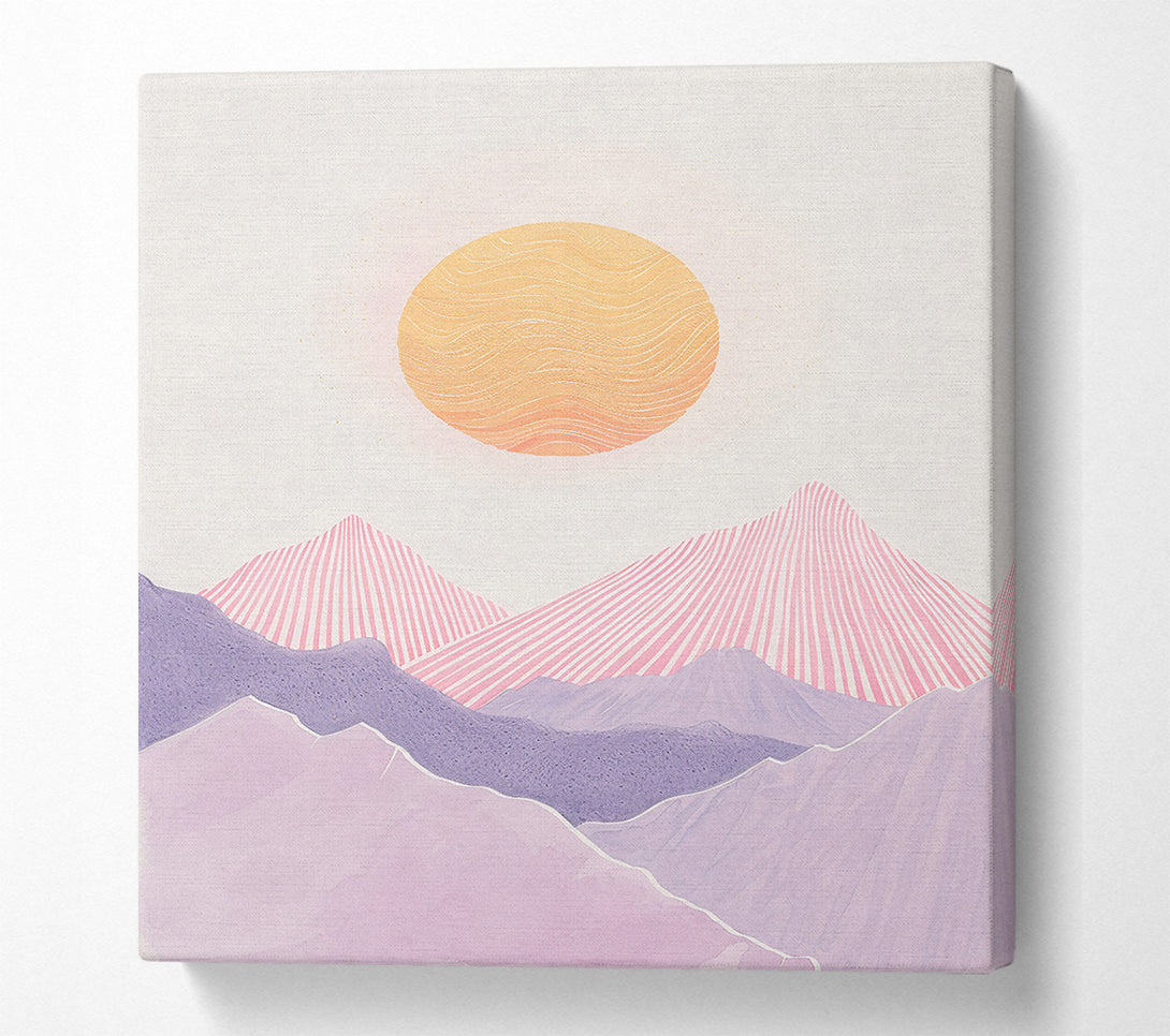  A Canvas Print of Golden Mountain Range Canvas Print