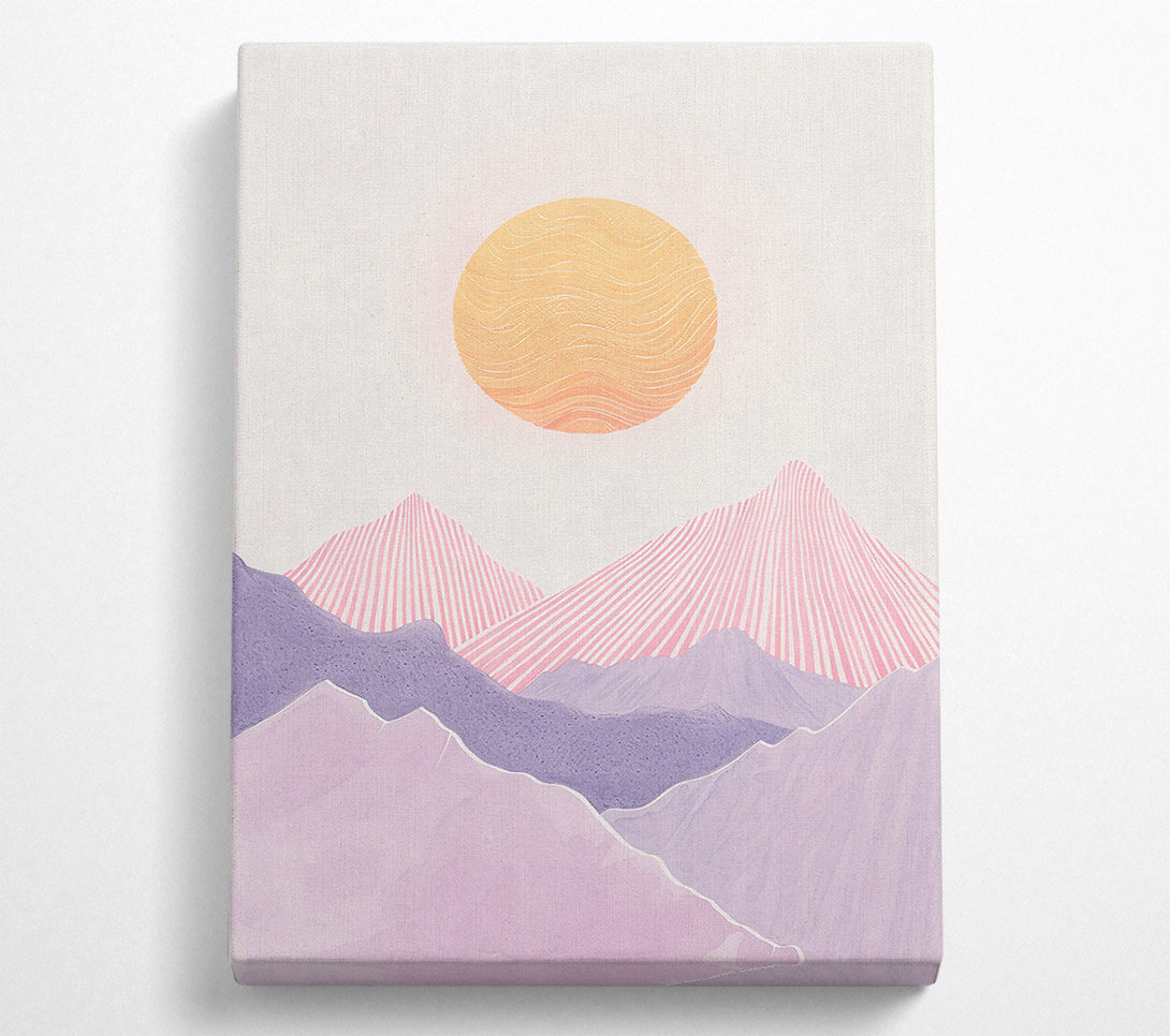  A Canvas Print of Golden Mountain Range Canvas Print