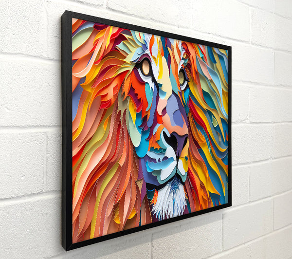 Orange Paper Lion