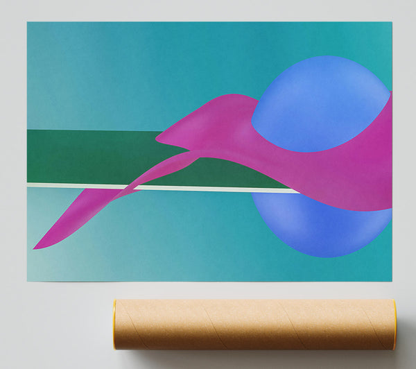 Pink And Blue Flow Giclee Print