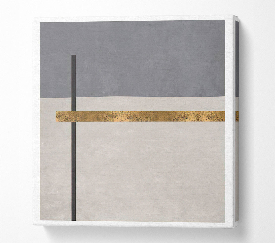  A Canvas Print of Gold Defined Lines Canvas Art