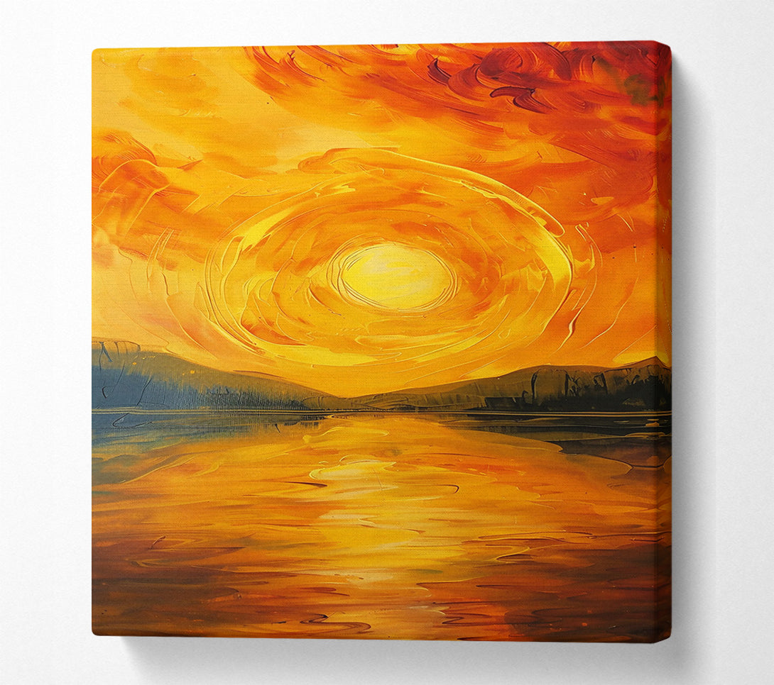  A Canvas Print of Golden Sunset Reverie Canvas Print