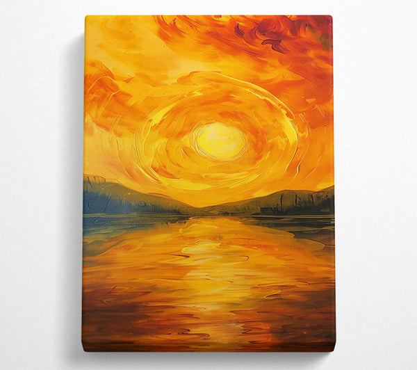  A Canvas Print of Golden Sunset Reverie Canvas Print