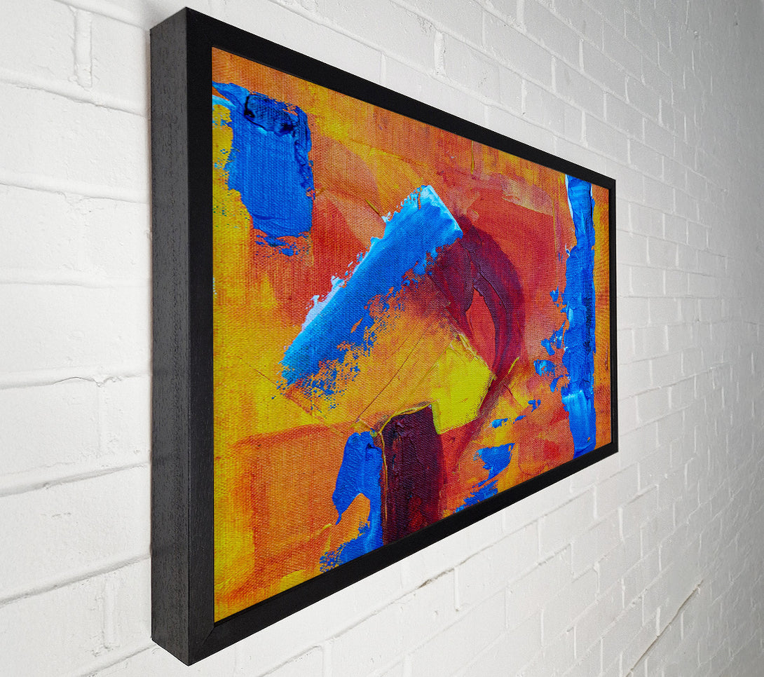  A Canvas Print of Orange And Blue Strokes Canvas Wall Art