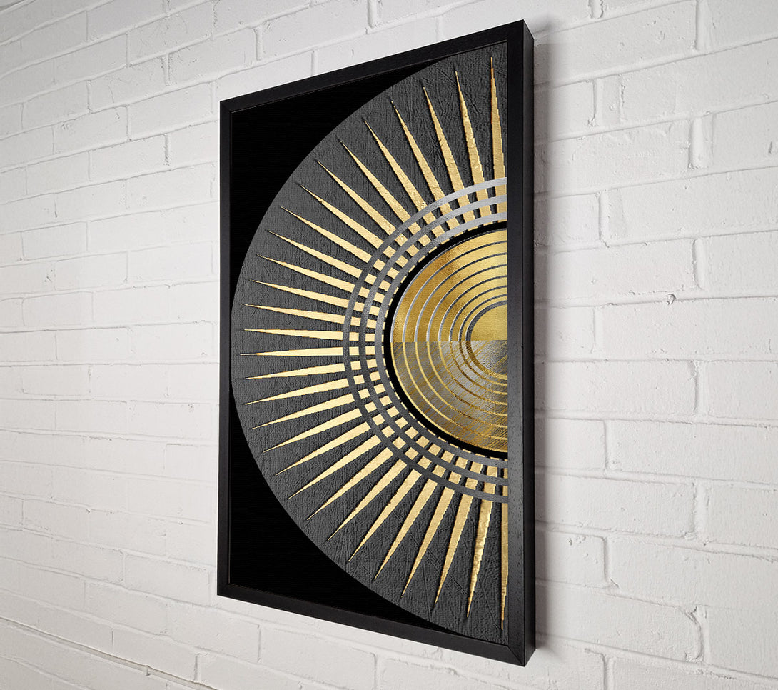  A Canvas Print of Gold Disc With Spikes Canvas Print