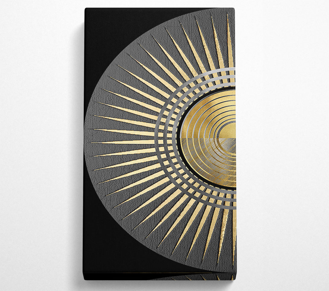  A Canvas Print of Gold Disc With Spikes Canvas Print