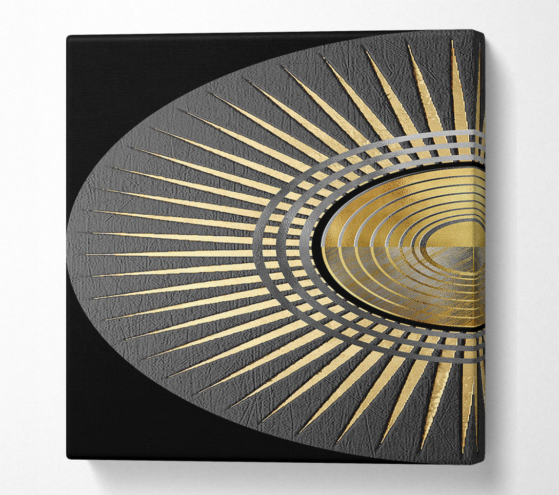  A Canvas Print of Gold Disc With Spikes Canvas Print