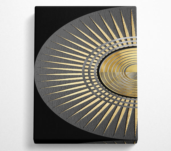  A Canvas Print of Gold Disc With Spikes Canvas Print