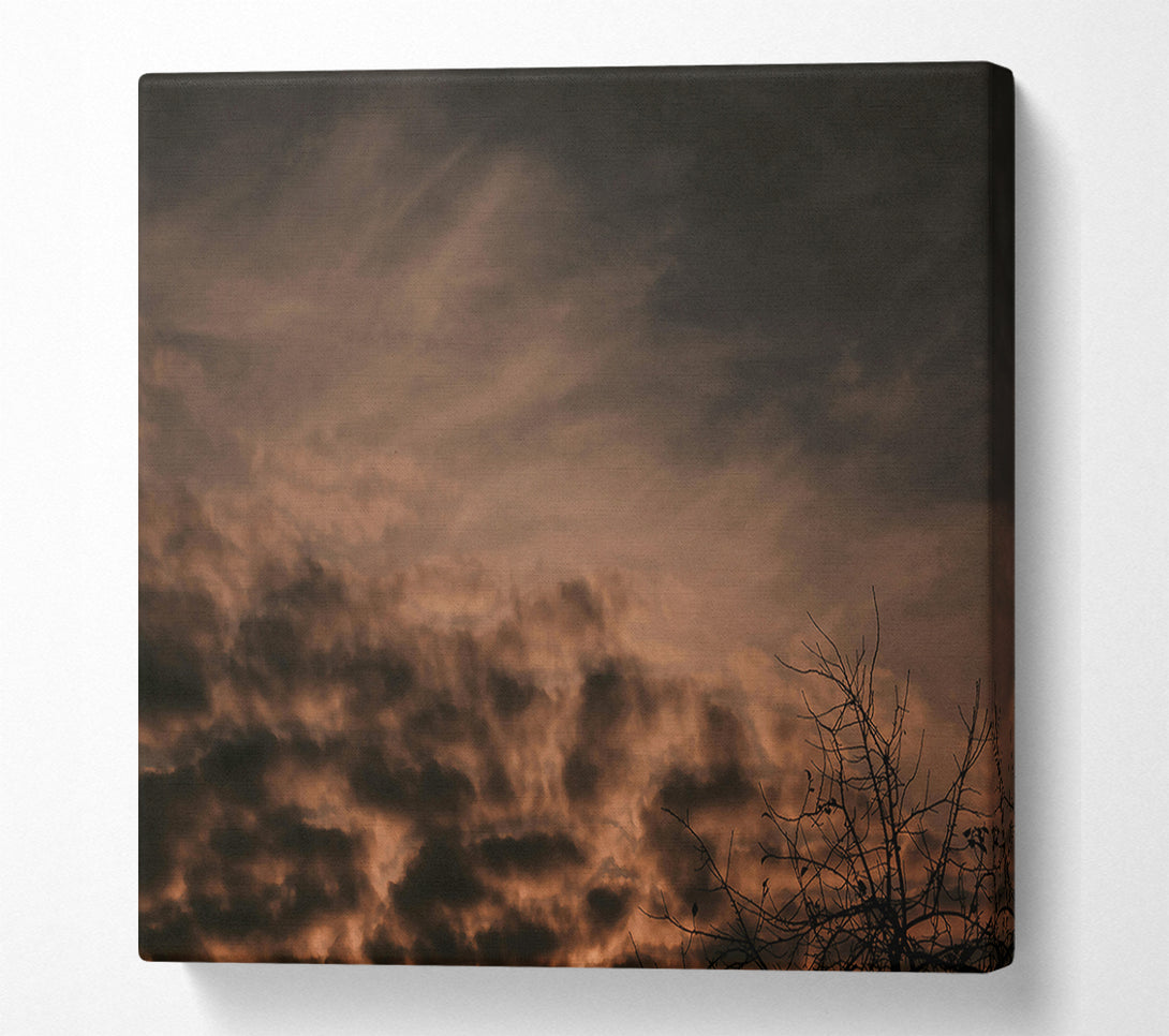  A Canvas Print of Crimson Storm Clouds Canvas Wall Art