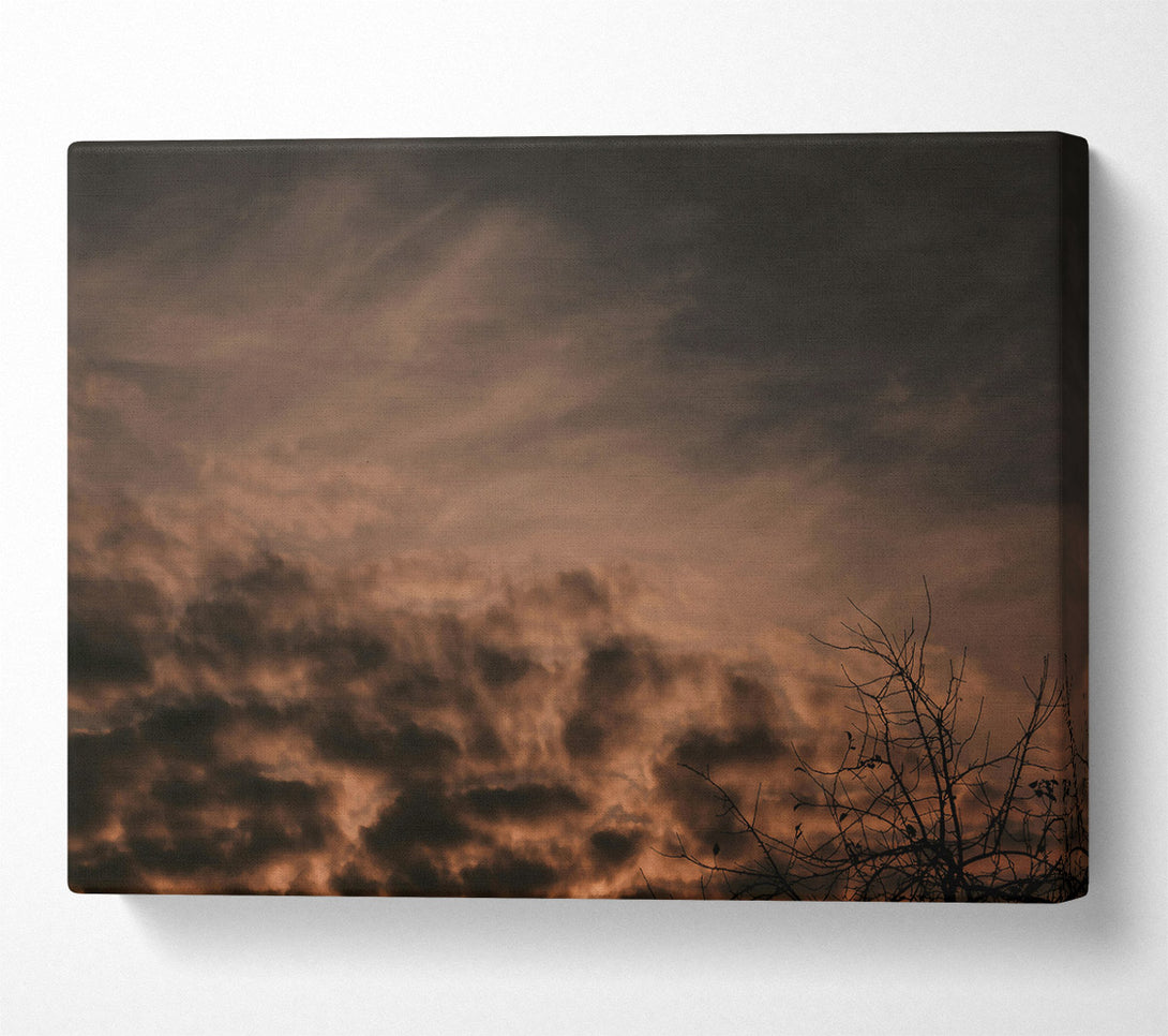  A Canvas Print of Crimson Storm Clouds Canvas Wall Art