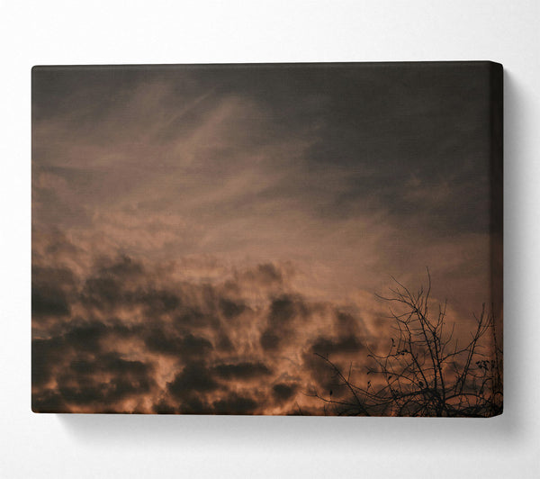  A Canvas Print of Crimson Storm Clouds Canvas Wall Art