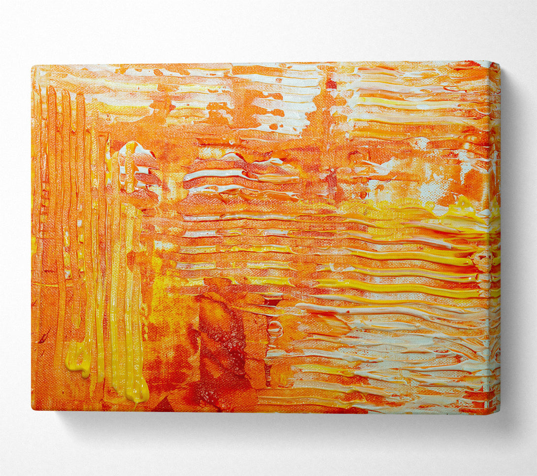  A Canvas Print of Orange Abstract Lines Canvas Print