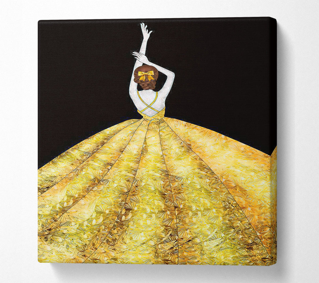 A Canvas Print of Gold Dress Canvas Print