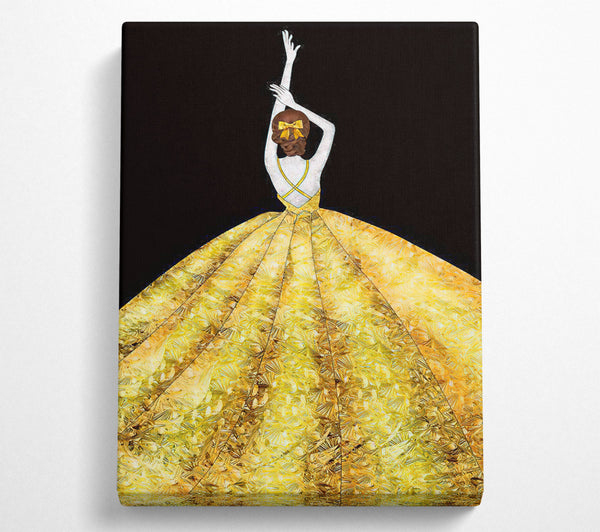  A Canvas Print of Gold Dress Canvas Print