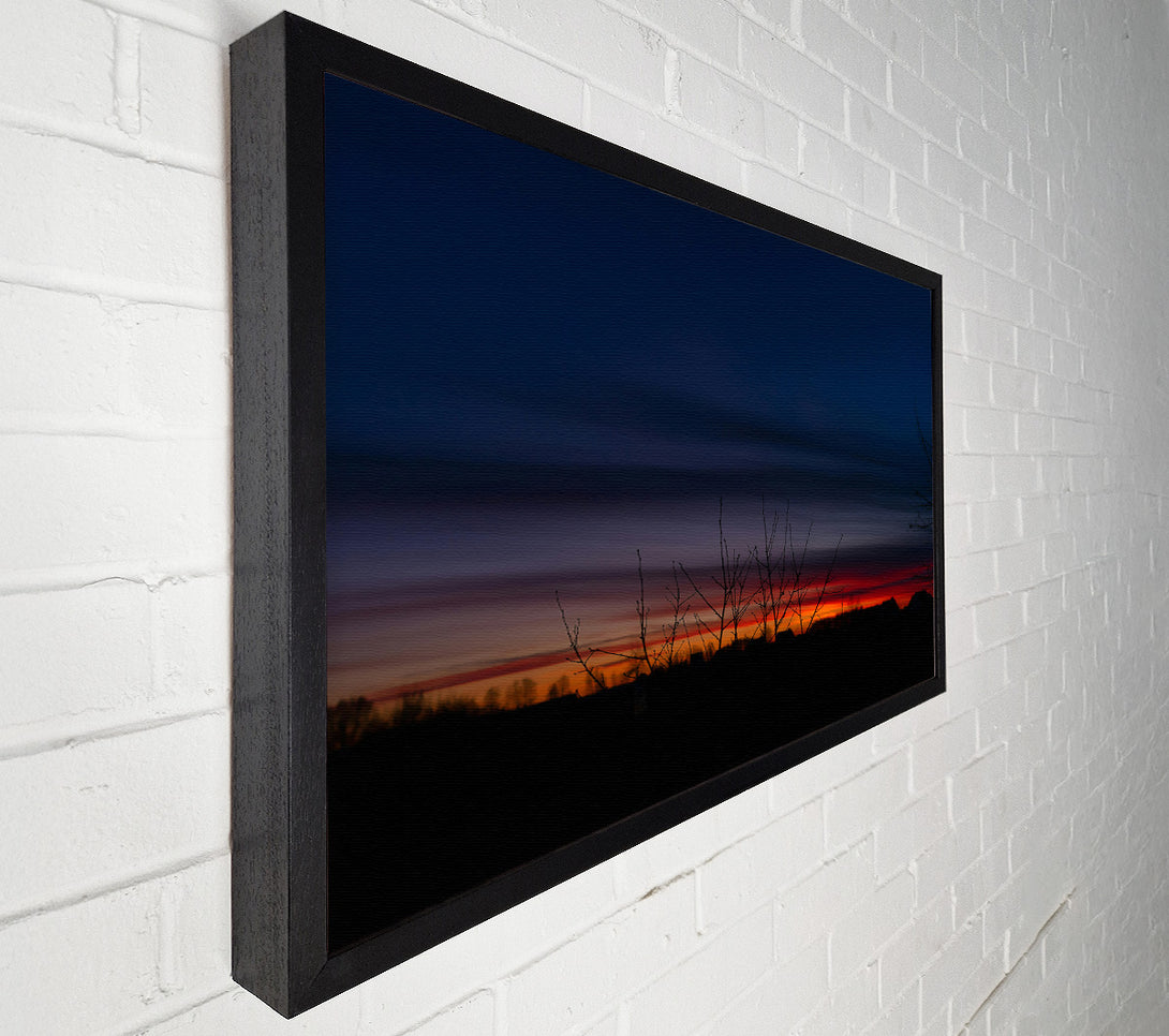  A Canvas Print of Crimson Sky Silhouette Canvas Print