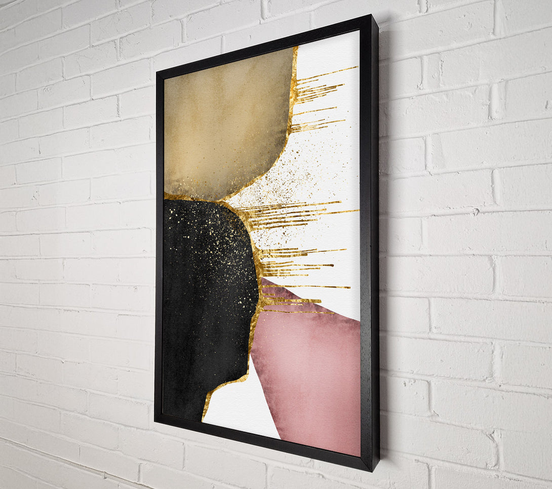  A Canvas Print of Gold Drip Abstract (1) Canvas Wall Art