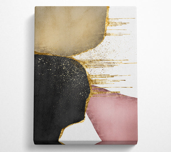  A Canvas Print of Gold Drip Abstract (1) Canvas Wall Art