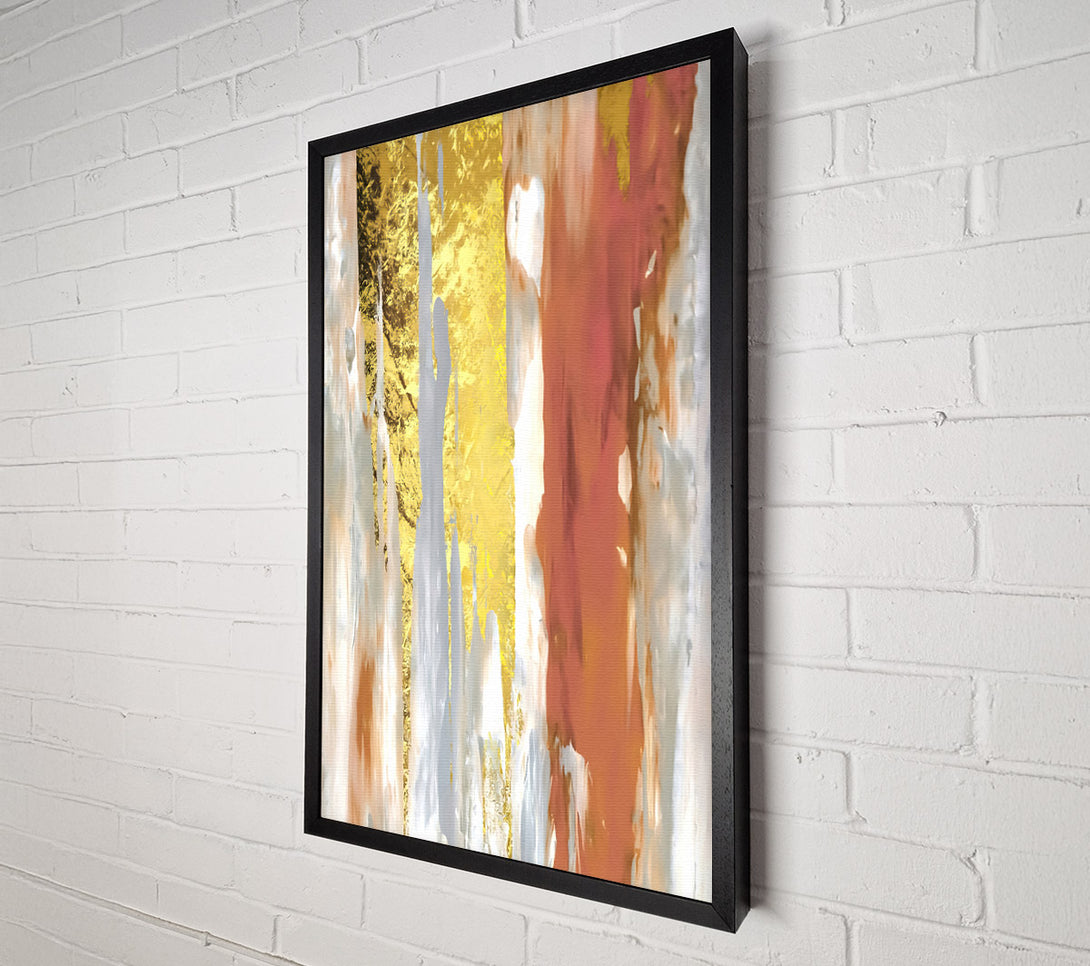  A Canvas Print of Gold Drip Abstract Canvas Art