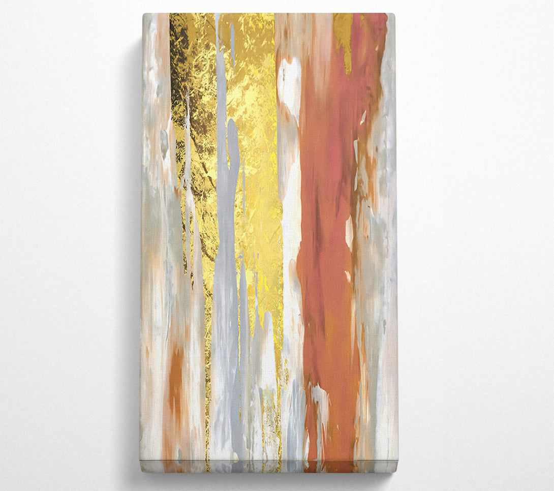  A Canvas Print of Gold Drip Abstract Canvas Art