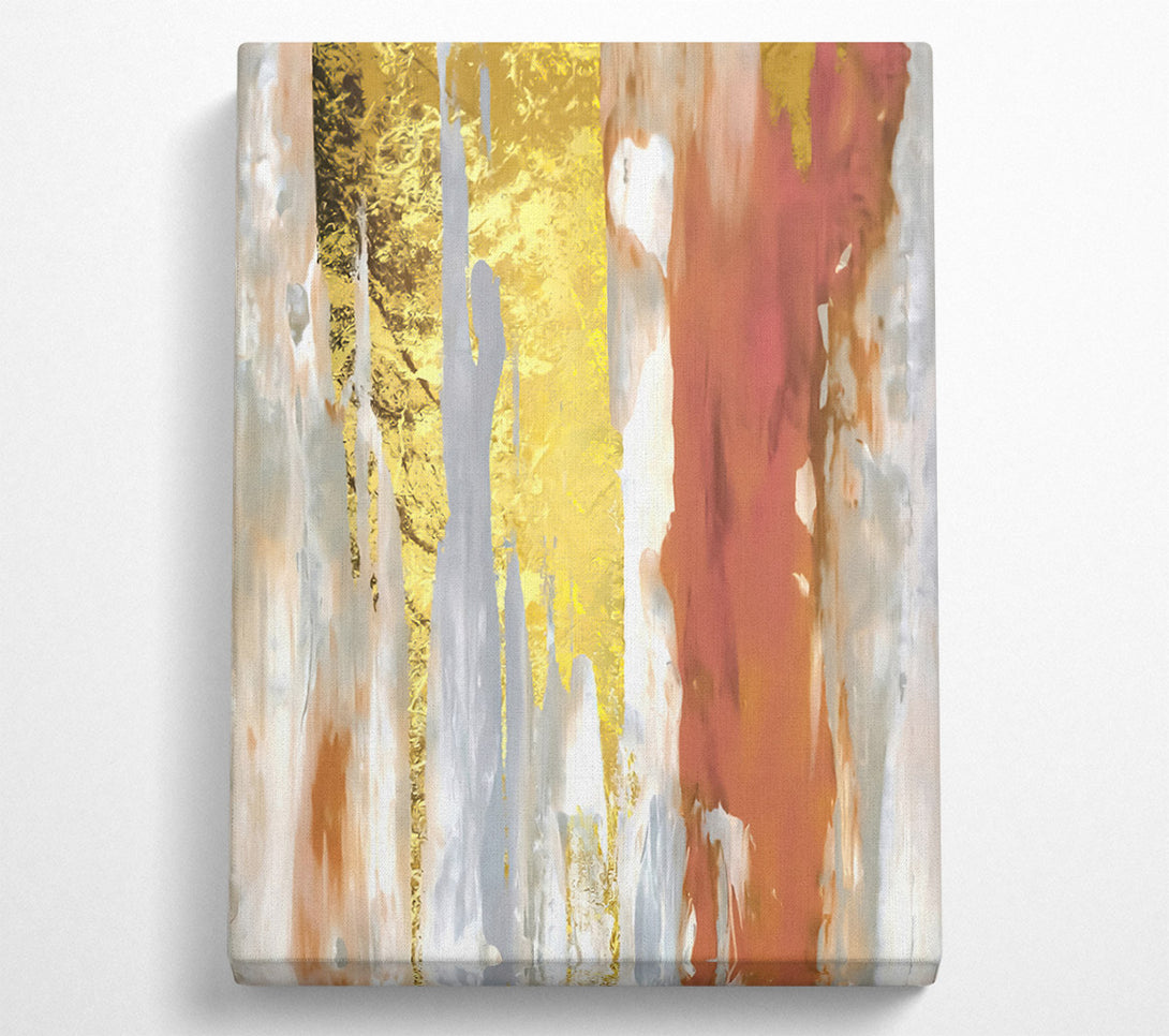  A Canvas Print of Gold Drip Abstract Canvas Art