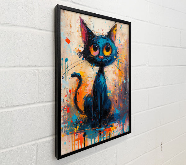 Azure Feline Gaze