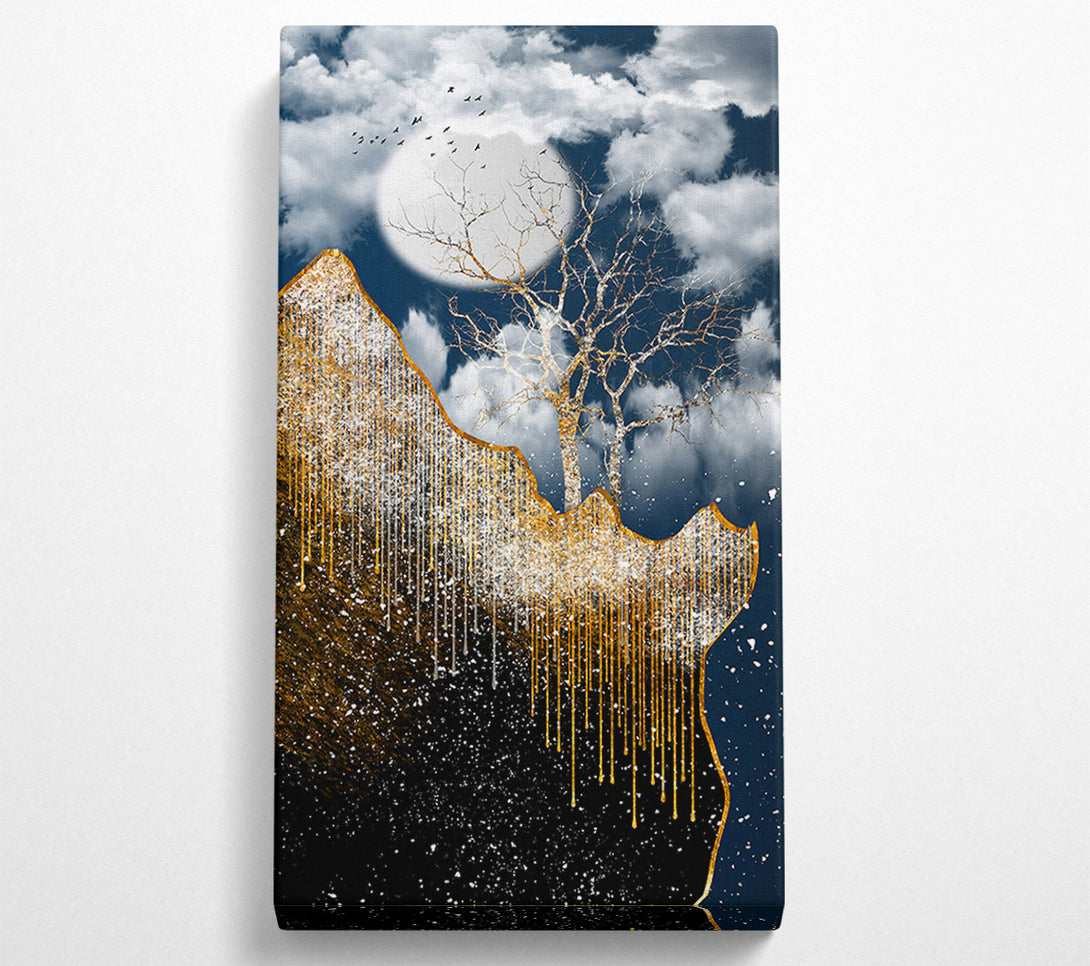  A Canvas Print of Gold Drip Hilltop Canvas Print
