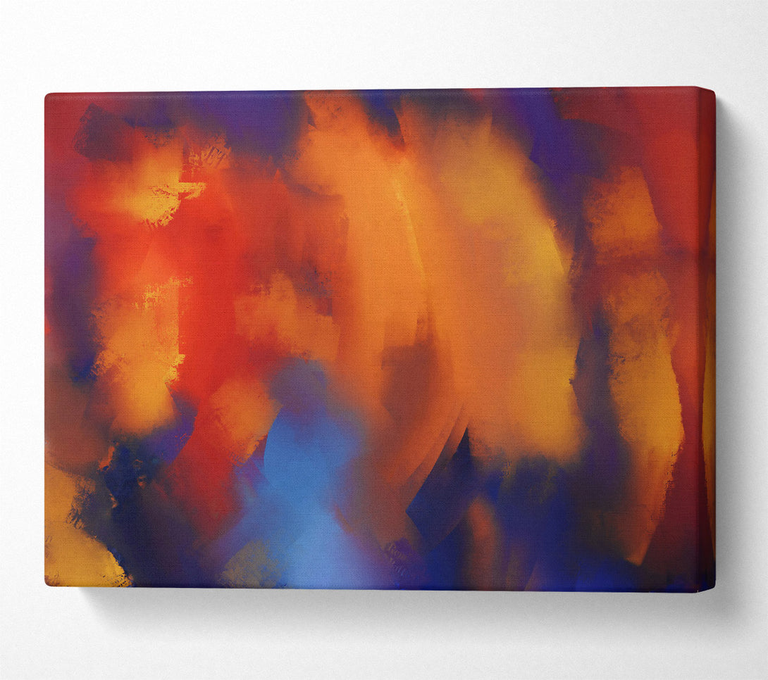  A Canvas Print of Golden Orange Burst Canvas Art