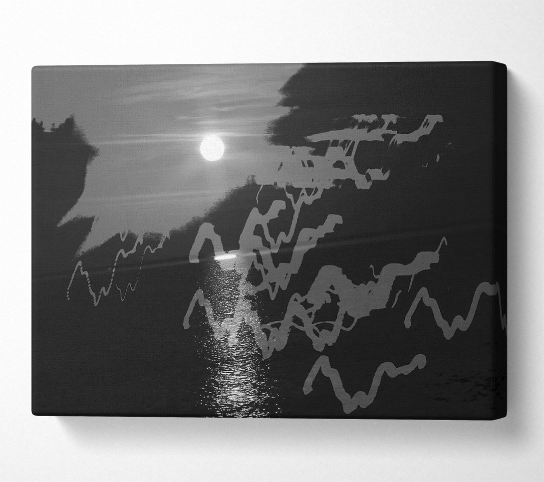  A Canvas Print of Silver Water Reflections Canvas Art