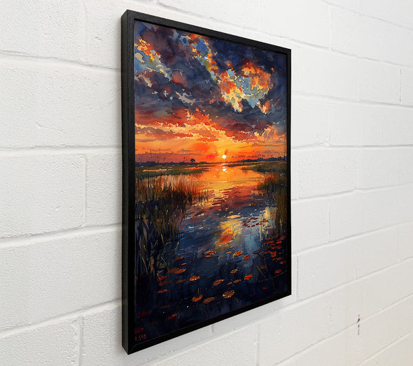 Orange Sunset Reflection